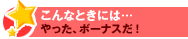 やった、ボーナスだ!
